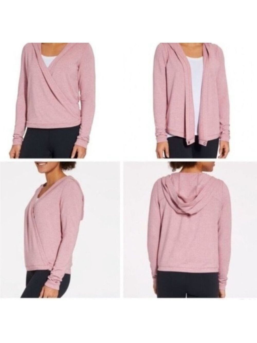 Calia by Carrie Underwood Effortless Wrap Hooded Cardigan, size XS
